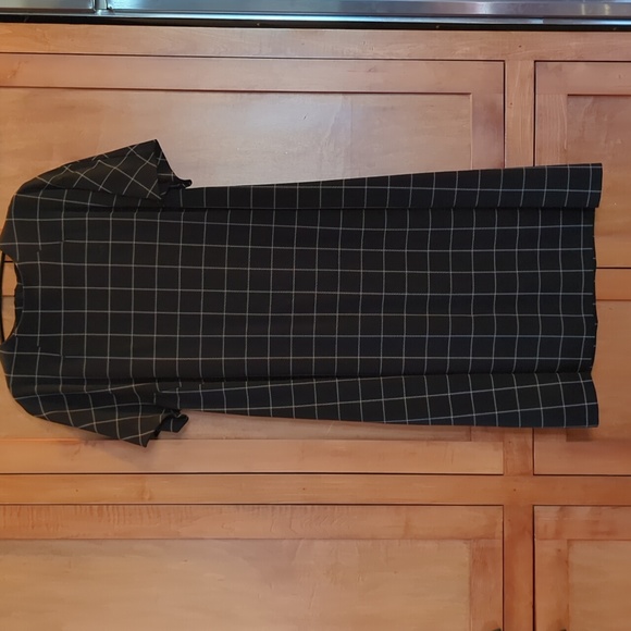 Theory Dresses & Skirts - New Theory Dolman Shift Black Grid Pointe Eco Dress XL